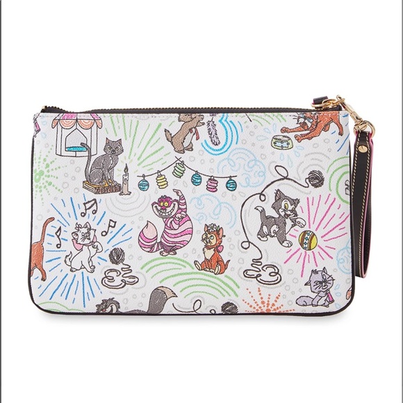 Disney Cats Sketch Dooney & Bourke Wristlet Wallet - Picture 2 of 8